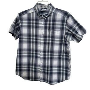 Columbia Button Down Shirt Regular Fit Plaid Mens Size Large Outdoor Lightweight